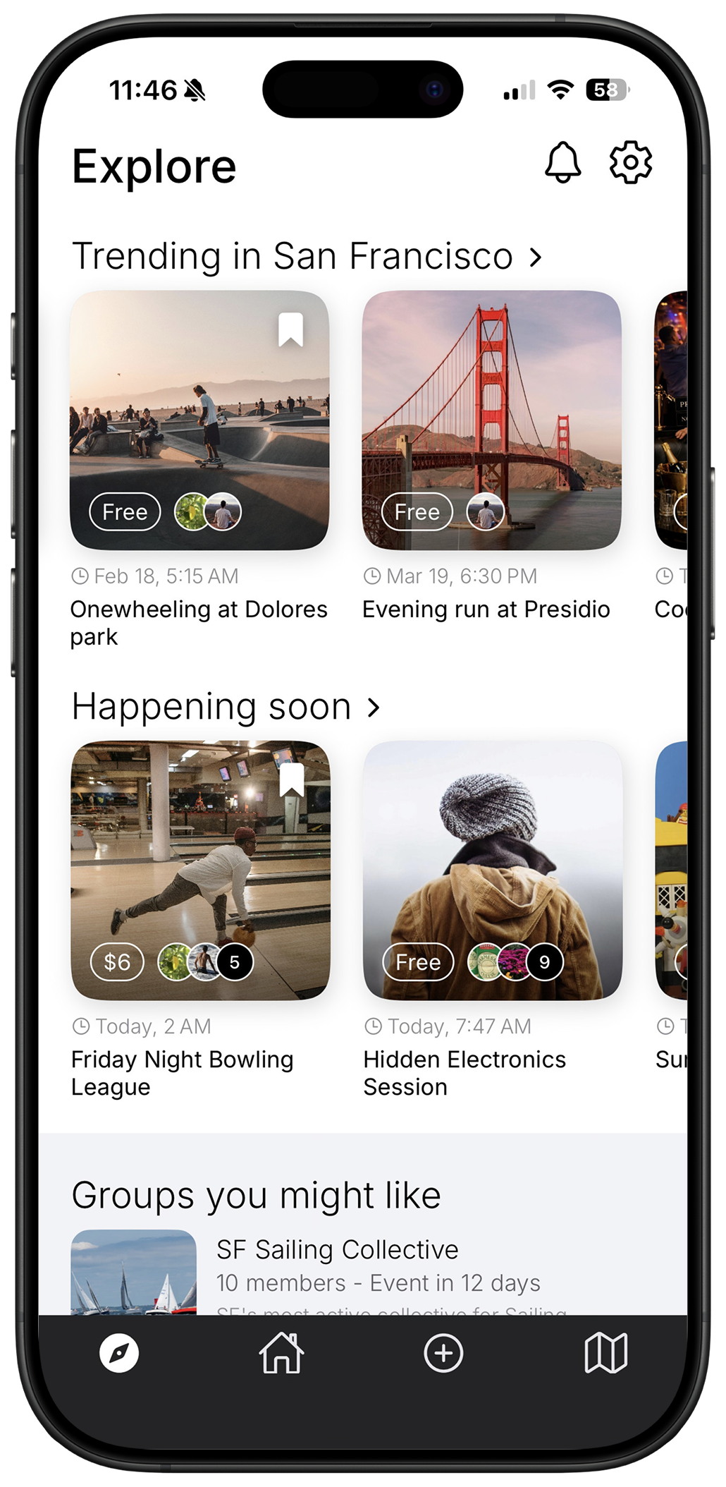 Outies app explore screen